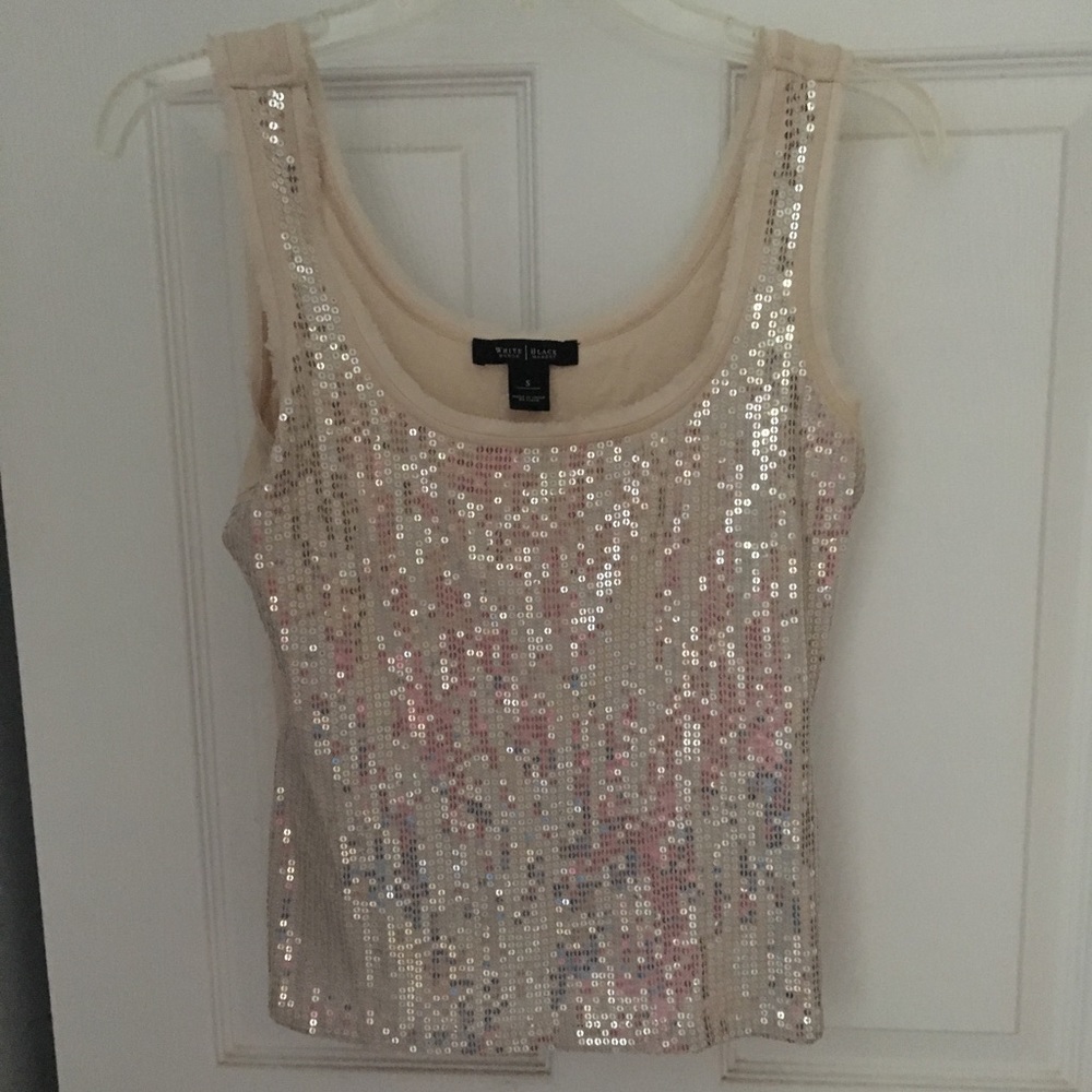 White house black market sparkly tank size small.